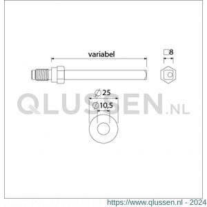 Ami gelagerde wissel Quickstift 8x80 mm speciaal 55-35 mm 900646