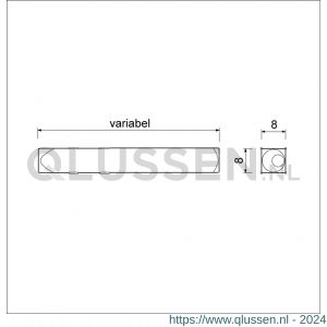 Ami deurkruk Quickstift 8x105 mm Kerf 900620