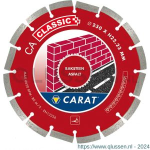 Carat diamant zaagblad CA Classic 230x22,23 mm baksteen en asfalt CAC2303000