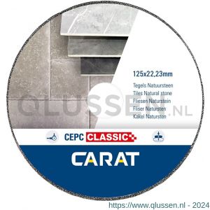 Carat Galvano diamant zaagblad CEPC Classic 115x22,23 mm natuursteen en kunststoffen CEPC115300