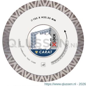 Carat diamant zaagblad X-Lock 125x22,23 mm tegels CTXLOCK125