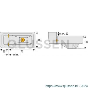 Abus KL raambijzetslot dubbele vergrendeling 3010 B KA 0120 02935