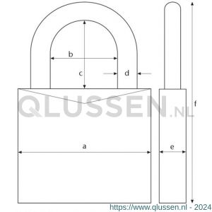 Abus hangslot messing 70IB/35 B 4790