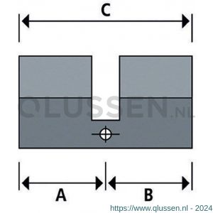 Abus profielcilinder dubbel nikkel E50N 30/45 47135