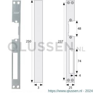 Abus sluitplaat plat voor ET SBT SB 21538