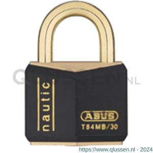 Abus messing cilinder hangslot los zwart T84MB/30 KA 8301 20020