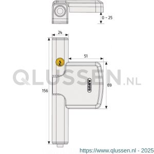 Abus raambijzetslot SKG* wit FTS206 W 37401