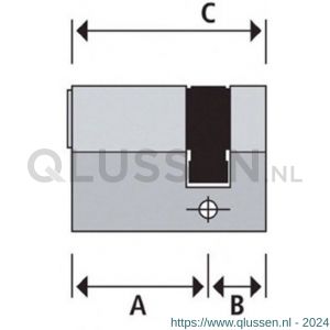 Abus profielcilinder enkel nikkel E50N 10/30 KA 1967 48473