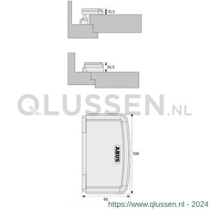 Abus deur beveiliging TAS 112 W EK 26116