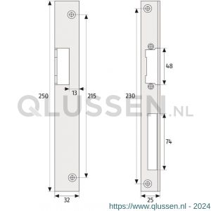 Abus sluitplaat hoek voor ET WST R HG SB 21536