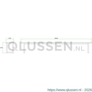 Brakel RE250 werkbank en tafel opstand type C 2500x275x375 mm RAL 5009