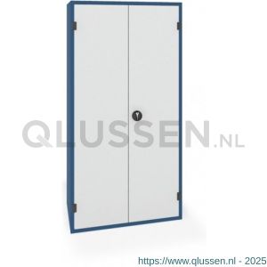 Brakel CW02 werkplaatskast 2 legborden, 2 laden en geperforeerde achterwand 1020x600x2000 mm RAL 7035-5009