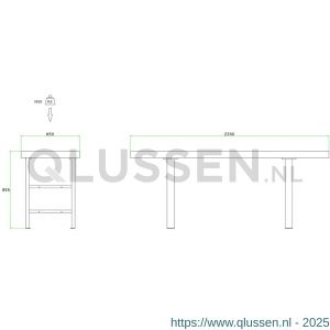 Brakel BS220 geheel stalen BS werkbank 2200x855x645 mm RAL 5009