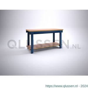 Brakel BL250LB werktafel BL-LB met liggers en bodemlegbord in hoogte verstelbaar 2500x750x645-1000 mm RAL 5009