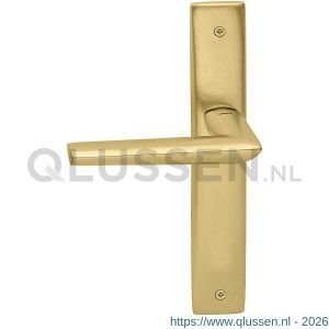 Mandelli1953 1080L BB72 Isi deurkruk gatdeel linkswijzend op langschild 240x40 mm BB72 mat messing TH51080ME0211