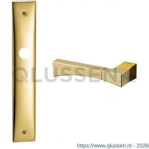 Mandelli1953 1170L Life deurkruk gatdeel linkswijzend op langschild 240x40 mm blind messing gepolijst-mat messing TH51170MA-ME0200