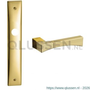 Mandelli1953 1170R PC72 Life deurkruk gatdeel rechtswijzend op langschild 240x40 mm PC72 messing gepolijst-mat messing TH51170MA-ME0342
