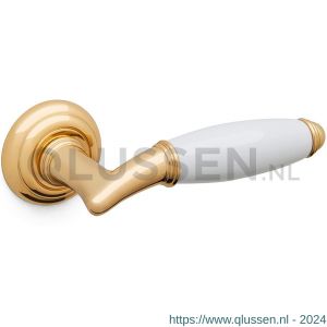 Mandelli1953 1201R Melody deurkruk gatdeel op rozet 51x12 mm rechtswijzend 24k goud TH51201MD0300