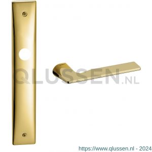 Mandelli1953 1460R Kiri deurkruk gatdeel rechtswijzend op langschild 240x40 mm blind messing gepolijst TH51460MA0300