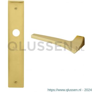 Mandelli1953 1630L BB56 Astrid deurkruk gatdeel linkswijzend op langschild 240x40 mm BB56 mat messing TH51630ME0201