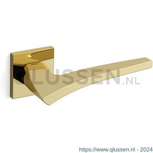 Mandelli1953 1631L Astrid deurkruk gatdeel op rozet 50x50x6 mm linkswijzend messing gepolijst TH51631MA0200