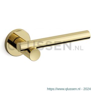 Mandelli1953 1671L Bilbao deurkruk gatdeel op rozet 51x6 mm linkswijzend messing gepolijst TH51671MA0200