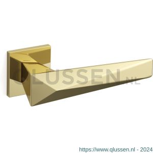 Mandelli1953 1721L zeit deurkruk gatdeel op rozet 50x50x6 mm linkswijzend messing gepolijst TH51721MA0200