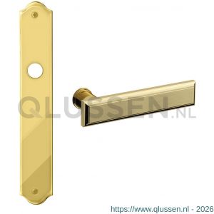Mandelli1953 1740R BB56 Kuki deurkruk gatdeel rechtswijzend op langschild 282x48 mm BB56 messing gepolijst-mat messing TH51740MA-ME0301