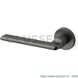 Mandelli1953 1751L Grint deurkruk gatdeel op rozet 50x6 mm linkswijzend gegraveerd grafiet TH51751GAI200