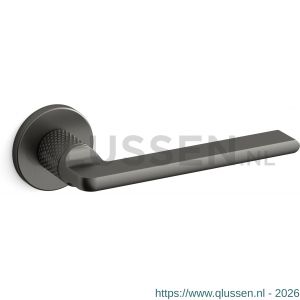 Mandelli1953 1751R Grint deurkruk gatdeel op rozet 50x6 mm rechtswijzend gegraveerd grafiet TH51751GAI300