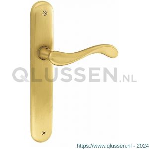 Mandelli1953 450R Ande deurkruk gatdeel rechtswijzend op langschild blind mat messing TH50450ME0300