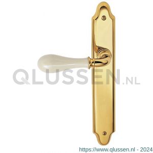 Mandelli1953 640L BB56 Doge deurkruk gatdeel linkswijzend op langschild 260x47 mm BB56 messing gepolijst TH50640MA0201