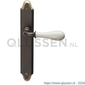 Mandelli1953 640R BB72 Doge deurkruk gatdeel rechtswijzend op langschild 260x47 mm BB72 antiek brons TH50640BA0311