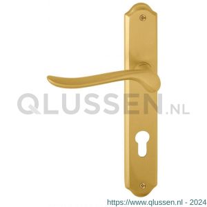 Mandelli1953 690L BB56 Rondo deurkruk gatdeel linkswijzend op langschild 260x47 mm BB56 mat messing TH50690ME0201