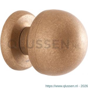 Mandelli1953 0854 voordeurknop 70 mm op rozet vast messing getrommeld TH50854MC0400