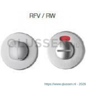 Mandelli1953 911/114RFV-RW toiletgarnituur mat chroom met rood-wit indicator mat chroom TH50911CA0905