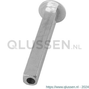GPF Bouwbeslag AG0050 dummy wisselstift 8x8x65 mm met plaat voor deurdikte 40 mm AG0050