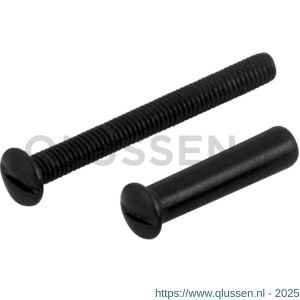 GPF Bouwbeslag AG0365 smeedijzer zwart met huls 22 mm M4x35 mm mm voor deurdikte 40 mm smeedijzer zwart AG0365