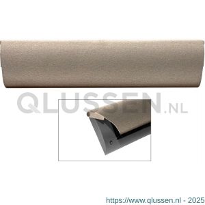 Cubic Colors briefplaat binnen met kunststof houder en luxe klep 86x345 mm Mocca blend-zwart CC10010605