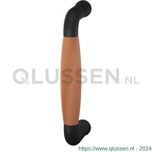 GPF Bouwbeslag ZwartWit 4930.61-H4 130 Ika deurgreep gebogen 130x60/114 mm zwart-kersen GPF493061-H40130