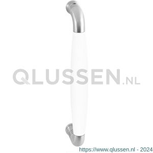 GPF Bouwbeslag RVS 4956.09A Ika deurgreep gebogen 130x60/114 mm RVS geborsteld-wit met enkel- en dubbelzijdige bevestiging GPF4 9560900A