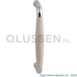 GPF Bouwbeslag RVS 4913.49A Ika deurgreep gebogen 130x60/114 mm RVS gepolijst-eiken whitewash met enkel- en dubbelzijdige bevestiging GPF4 9134900A