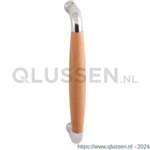 GPF Bouwbeslag RVS 4906.49A Ika deurgreep gebogen 130x60/114 mm RVS gepolijst-kersen met enkel- en dubbelzijdige bevestiging GPF4 9064900A