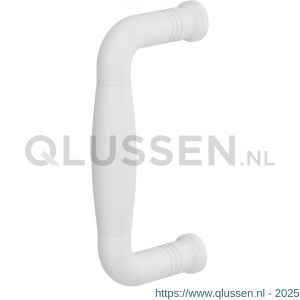 GPF Bouwbeslag ZwartWit 8306.62A Ika deurgreep gebogen 130x60/114 mm wit met enkel- en dubbelzijdige bevestiging GPF83066200A