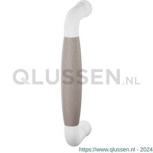 GPF Bouwbeslag ZwartWit 8301.62C Ika deurgreep gebogen 207x60/191 mm wit-eiken whitewash met enkel- en dubbelzijdige bevestiging GPF83016200C