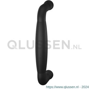 GPF Bouwbeslag ZwartWit 8306.61A Ika deurgreep gebogen 130x60/114 mm zwart met enkel- en dubbelzijdige bevestiging GPF83066100A