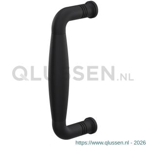 GPF Bouwbeslag ZwartWit 8306.61B Ika deurgreep gebogen 157x60/141 mm zwart met enkel- en dubbelzijdige bevestiging GPF83066100B