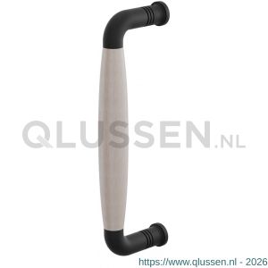 GPF Bouwbeslag ZwartWit 8301.61C Ika deurgreep gebogen 207x60/191 mm zwart-eiken whitewash met enkel- en dubbelzijdige bevestiging GPF83016100C
