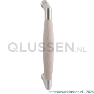 GPF Bouwbeslag RVS 4942.09A Ika deurgreep haaks 130x60/114 mm RVS geborsteld-eiken whitewash met enkel- en dubbelzijdige bevestiging GPF4 9420900A