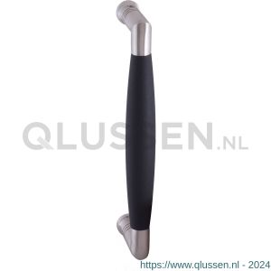 GPF Bouwbeslag RVS 4951.09A Ika deurgreep haaks 130x60/114 mm RVS geborsteld-zwart met enkel- en dubbelzijdige bevestiging GPF4 9510900A